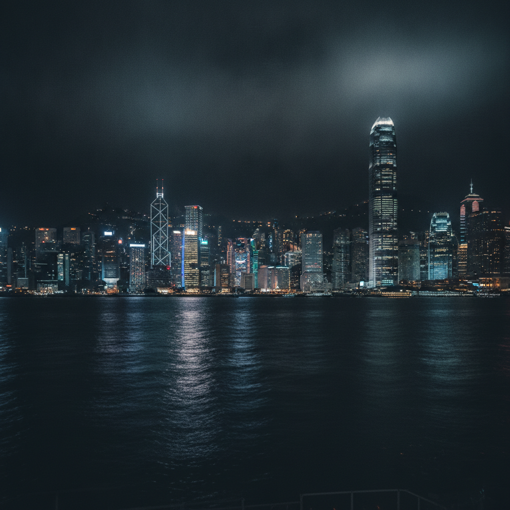 Hong Kong skyline at night